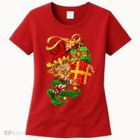 Elf With Stack Of Gifts Women's T-Shirt thumb 0