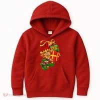 Elf With Stack Of Gifts Kids Hoodie thumb 0
