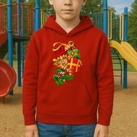Elf With Stack Of Gifts Kids Hoodie thumb 2