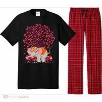 Elephant Lover Heart Tree Indian Elephant Valentine's Day Gift Pajama Set thumb 0