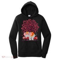 Elephant Lover Heart Tree Indian Elephant Valentine's Day Gift Women's Hoodie thumb 0