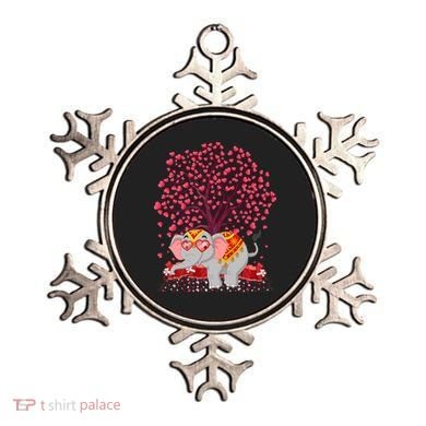 Elephant Lover Heart Tree Indian Elephant Valentine's Day Gift Ornament