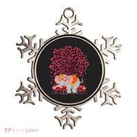 Elephant Lover Heart Tree Indian Elephant Valentine's Day Gift Ornament thumb 0