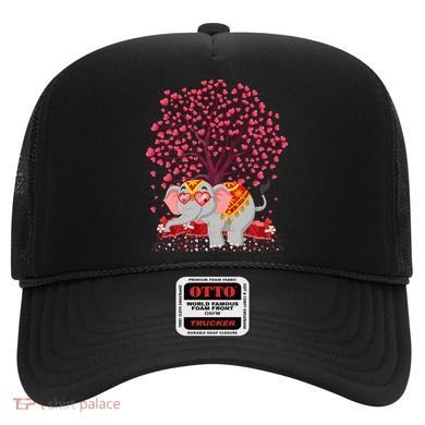 Elephant Lover Heart Tree Indian Elephant Valentine's Day Gift Hat