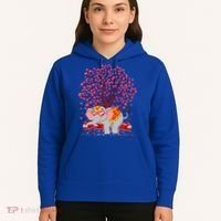 Elephant Lover Heart Tree Indian Elephant Valentine's Day Gift Hoodie thumb 5
