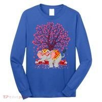 Elephant Lover Heart Tree Indian Elephant Valentine's Day Gift Long Sleeve Shirt thumb 0