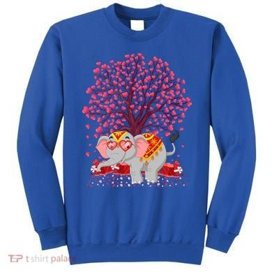 Elephant Lover Heart Tree Indian Elephant Valentine's Day Gift Sweatshirt