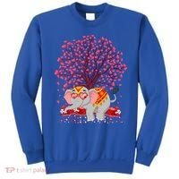 Elephant Lover Heart Tree Indian Elephant Valentine's Day Gift Sweatshirt thumb 0