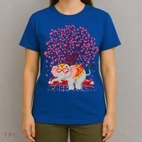 Elephant Lover Heart Tree Indian Elephant Valentine's Day Gift T-Shirt thumb 4