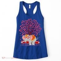 Elephant Lover Heart Tree Indian Elephant Valentine's Day Gift Women's Tank Top thumb 0