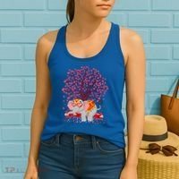 Elephant Lover Heart Tree Indian Elephant Valentine's Day Gift Women's Tank Top thumb 2
