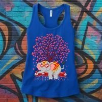 Elephant Lover Heart Tree Indian Elephant Valentine's Day Gift Women's Tank Top thumb 3