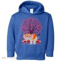 Elephant Lover Heart Tree Indian Elephant Valentine's Day Gift Toddler Hoodie thumb 0