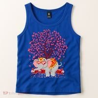Elephant Lover Heart Tree Indian Elephant Valentine's Day Gift Tank Top thumb 2