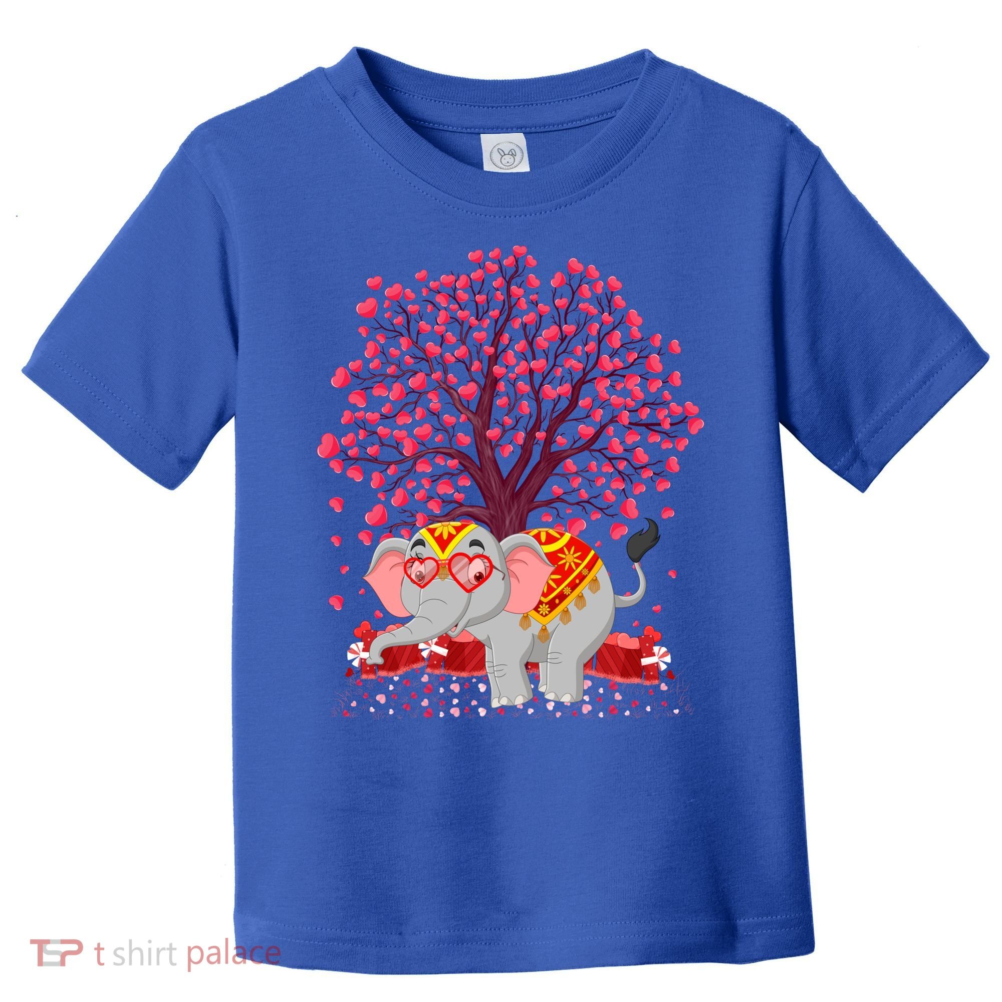 Elephant Lover Heart Tree Indian Elephant Valentine's Day Gift Toddler T-Shirt