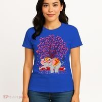 Elephant Lover Heart Tree Indian Elephant Valentine's Day Gift Women's T-Shirt thumb 4