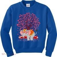 Elephant Lover Heart Tree Indian Elephant Valentine's Day Gift Kids Sweatshirt thumb 0