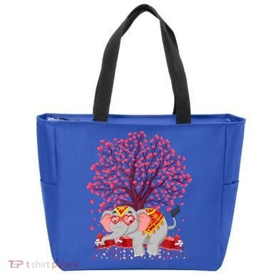 Elephant Lover Heart Tree Indian Elephant Valentine's Day Gift Tote Bag