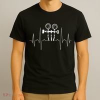 EKG Line Heartbeat HVAC Technician HVAC Tech T-Shirt thumb 3