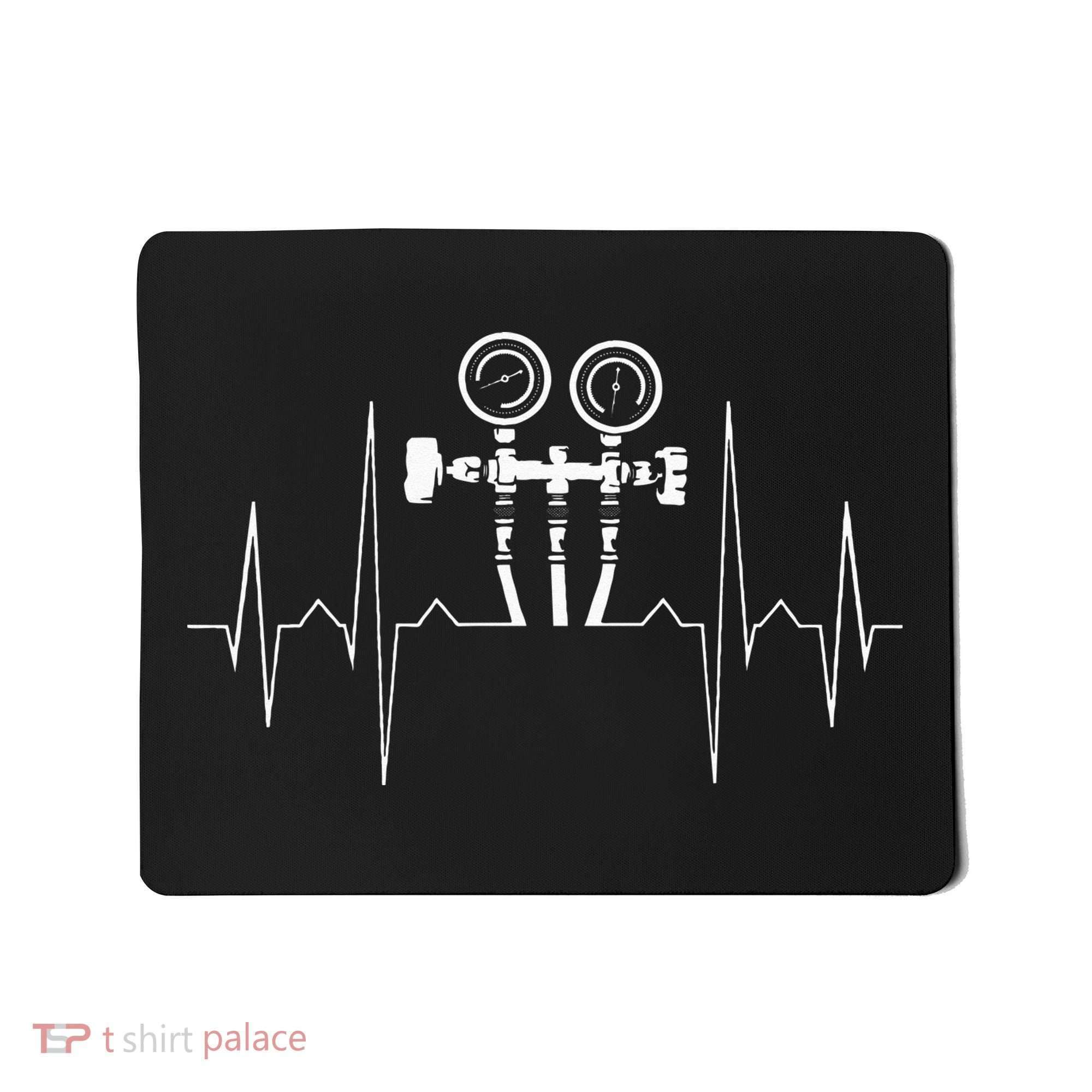 EKG Line Heartbeat HVAC Technician HVAC Tech Mousepad