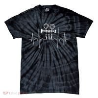EKG Line Heartbeat HVAC Technician HVAC Tech Tie-Dye T-Shirt thumb 0