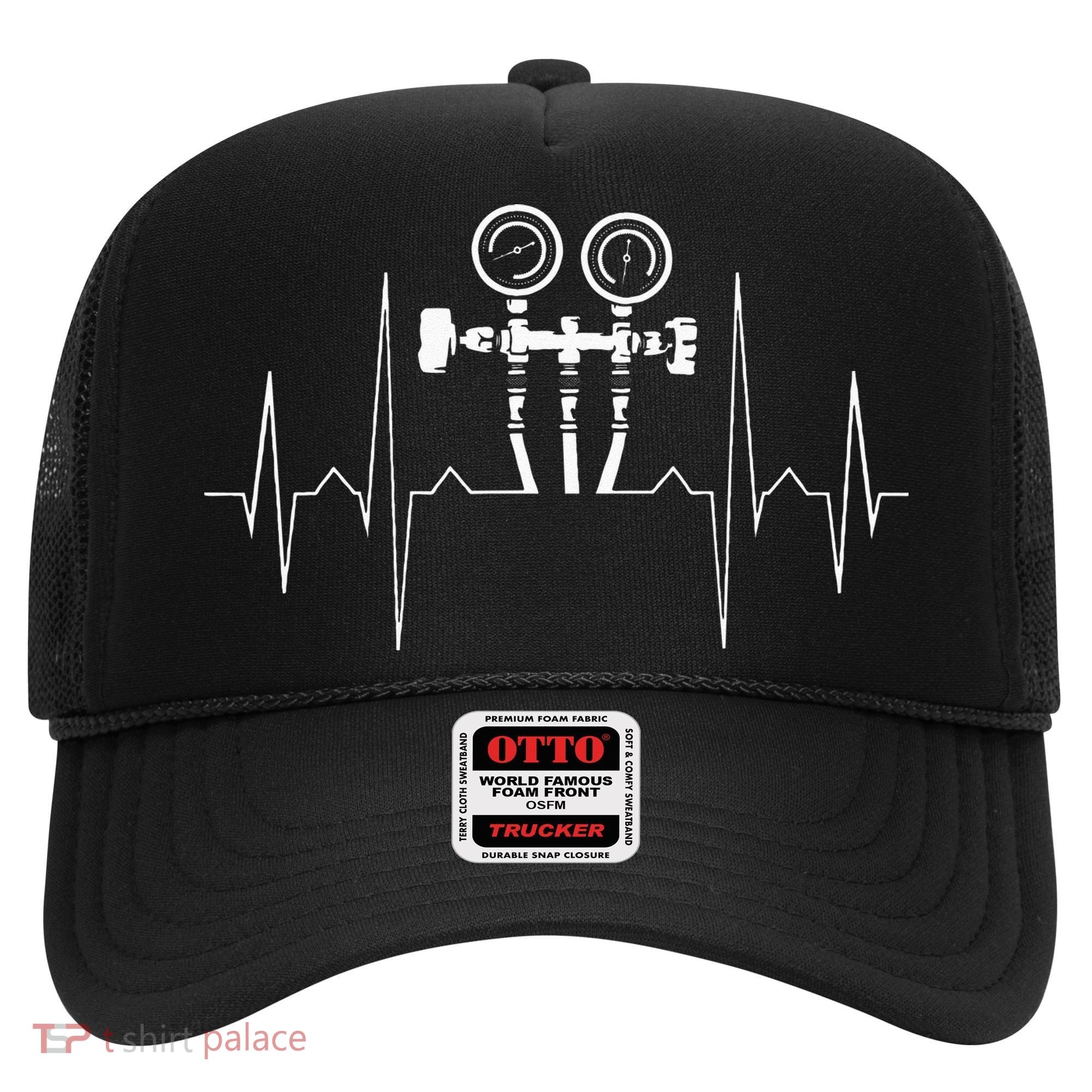 EKG Line Heartbeat HVAC Technician HVAC Tech Hat