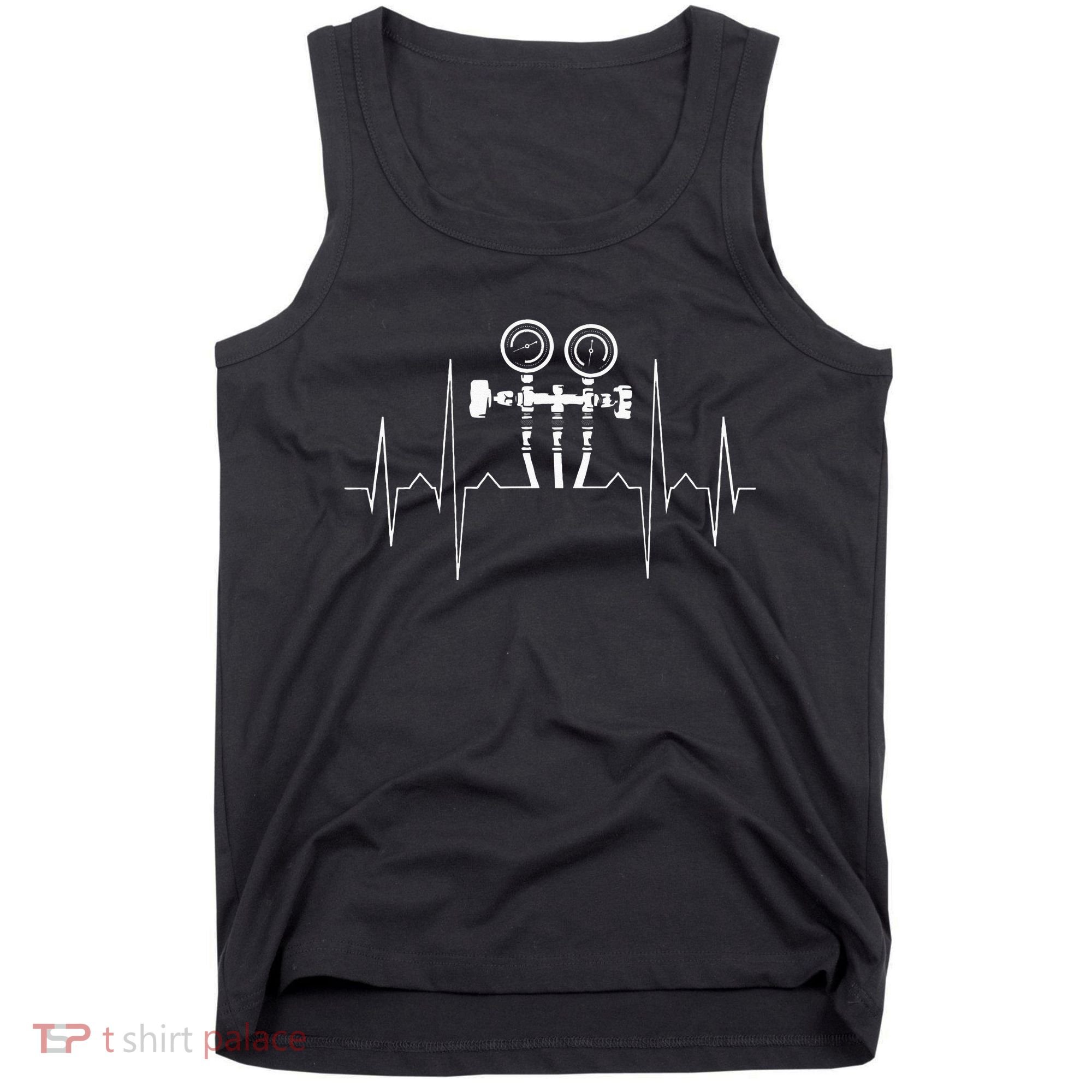 EKG Line Heartbeat HVAC Technician HVAC Tech Tank Top