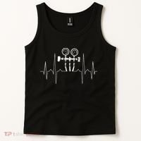 EKG Line Heartbeat HVAC Technician HVAC Tech Tank Top thumb 2