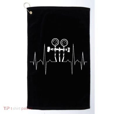 EKG Line Heartbeat HVAC Technician HVAC Tech Golf Towel