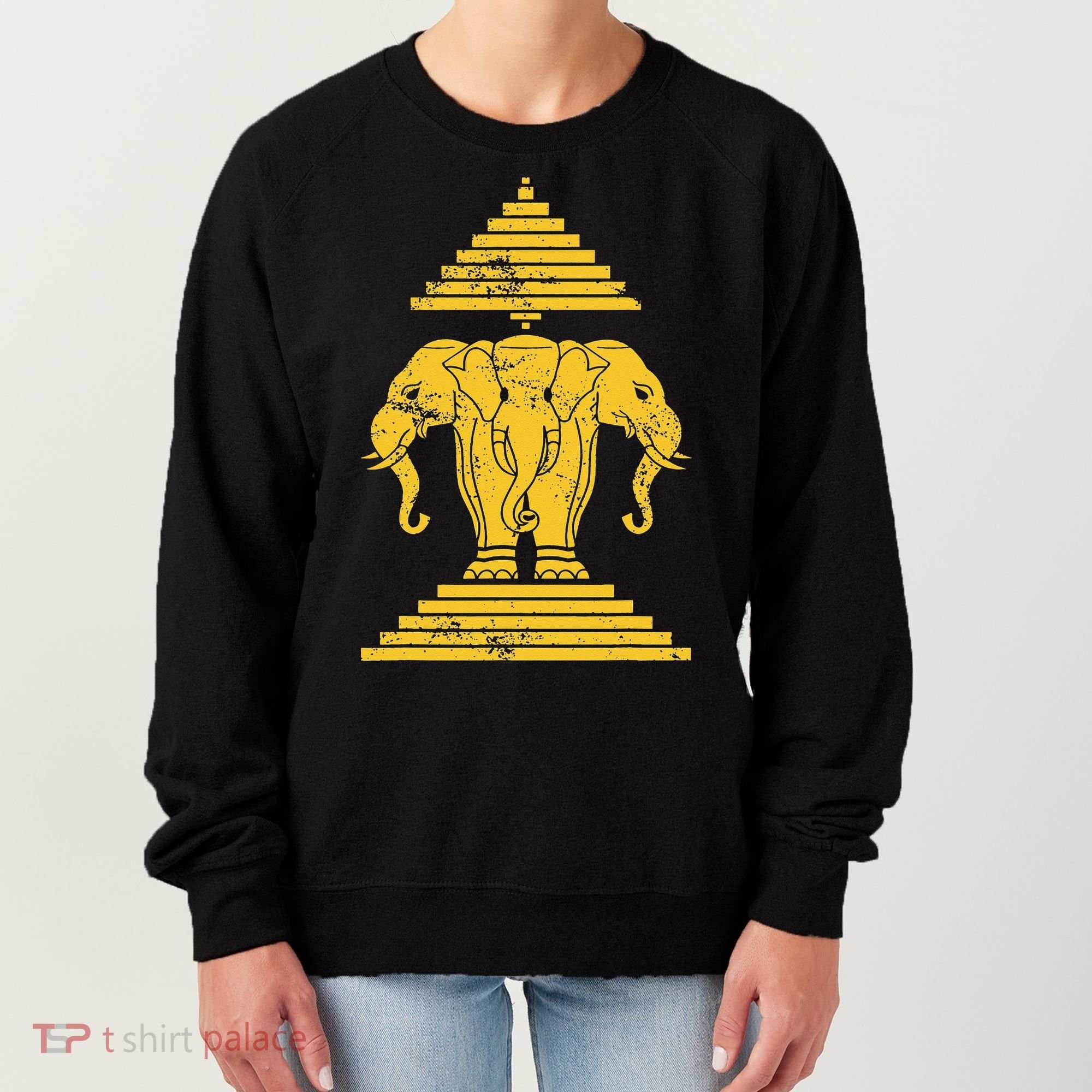 Erawan Laos Kingdom Three Headed Elephant Women's Sweatshirt