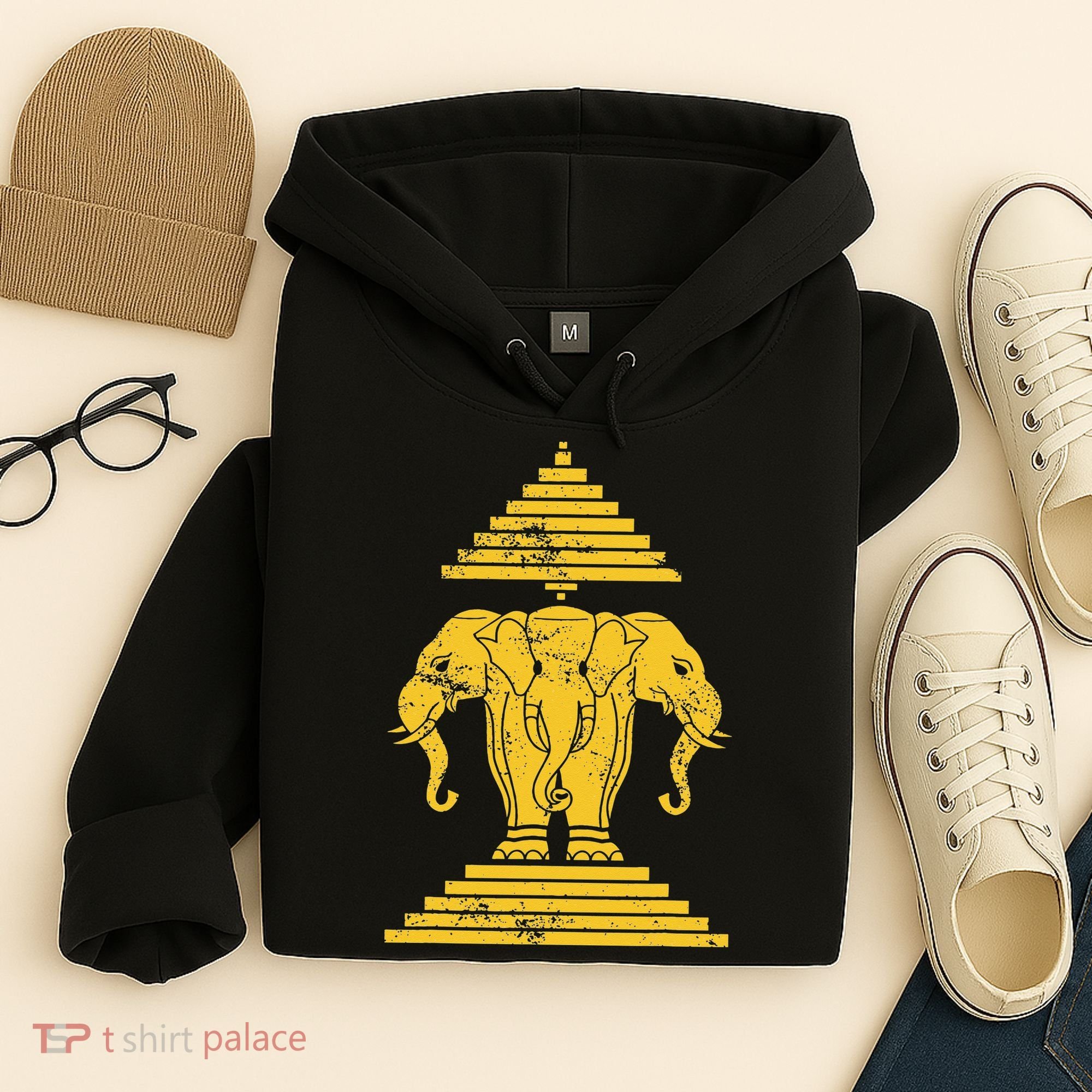 Erawan Laos Kingdom Three Headed Elephant Hoodie