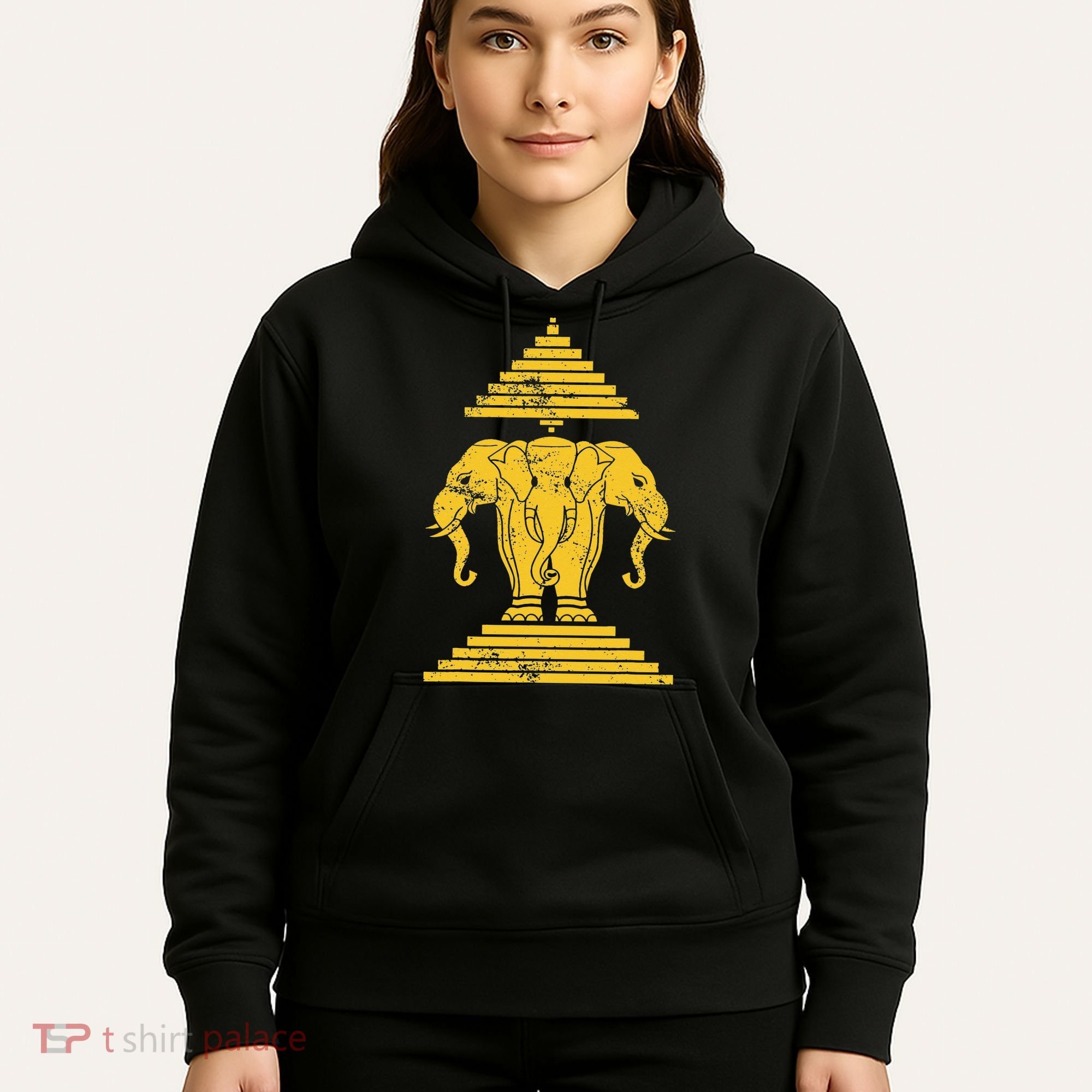 Erawan Laos Kingdom Three Headed Elephant Hoodie
