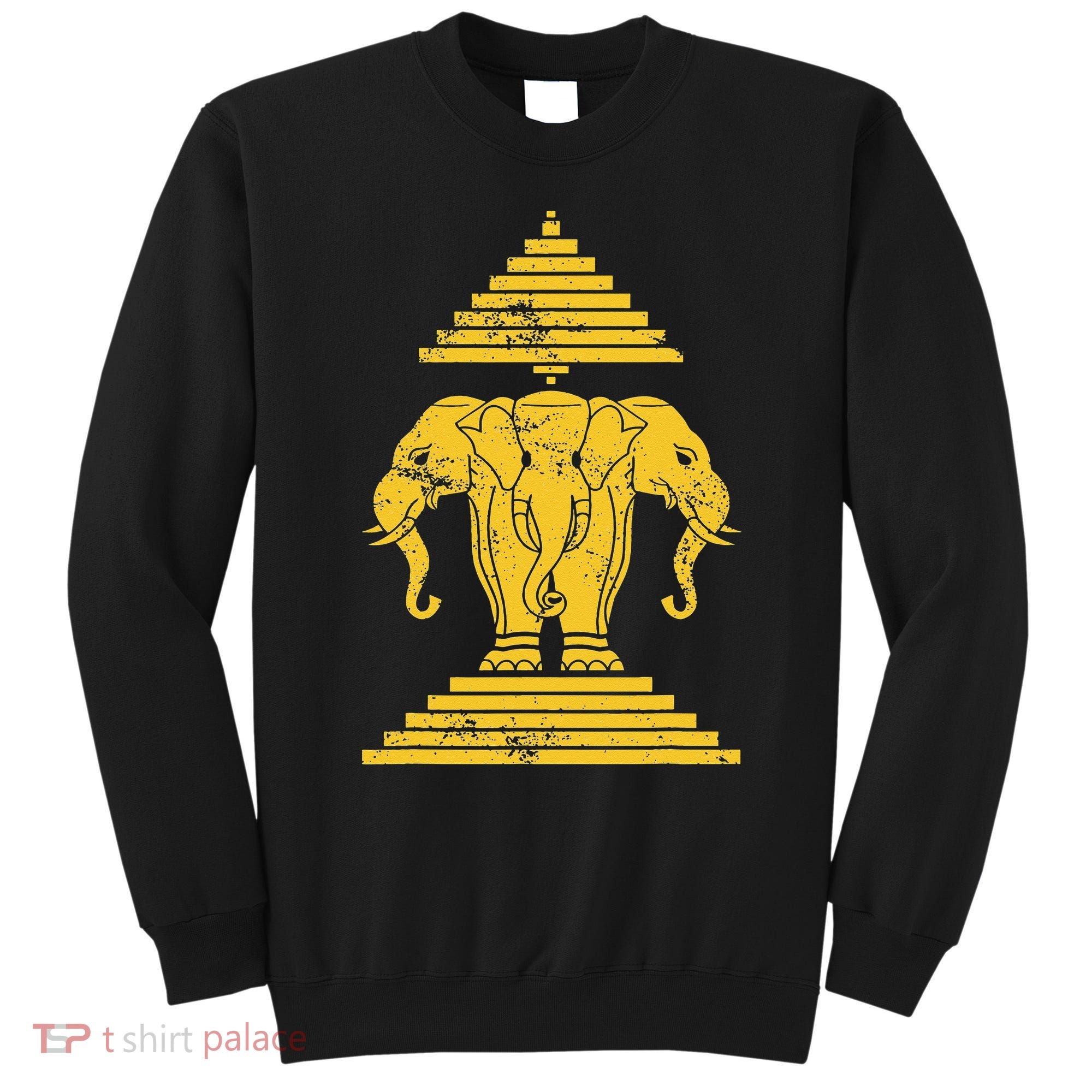 Erawan Laos Kingdom Three Headed Elephant Sweatshirt
