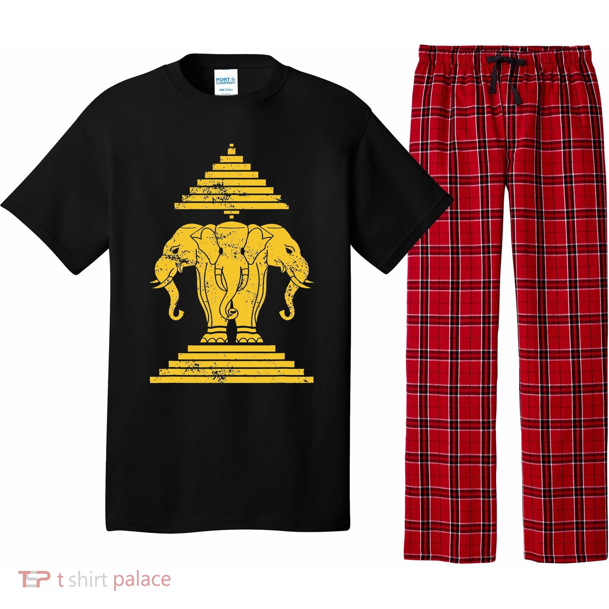 Erawan Laos Kingdom Three Headed Elephant Pajama Set