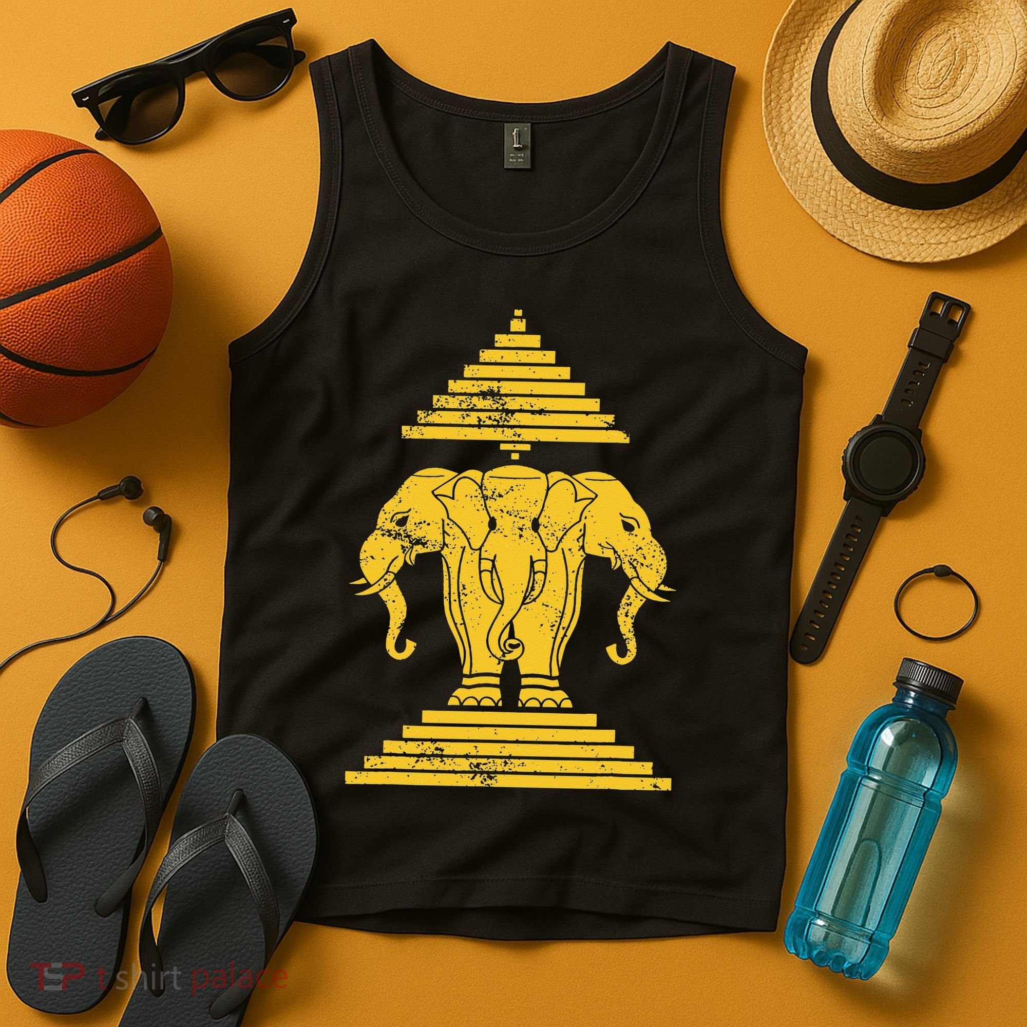 Erawan Laos Kingdom Three Headed Elephant Tank Top