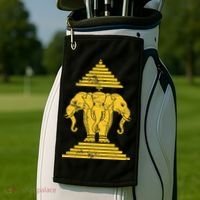 Erawan Laos Kingdom Three Headed Elephant Golf Towel thumb 2