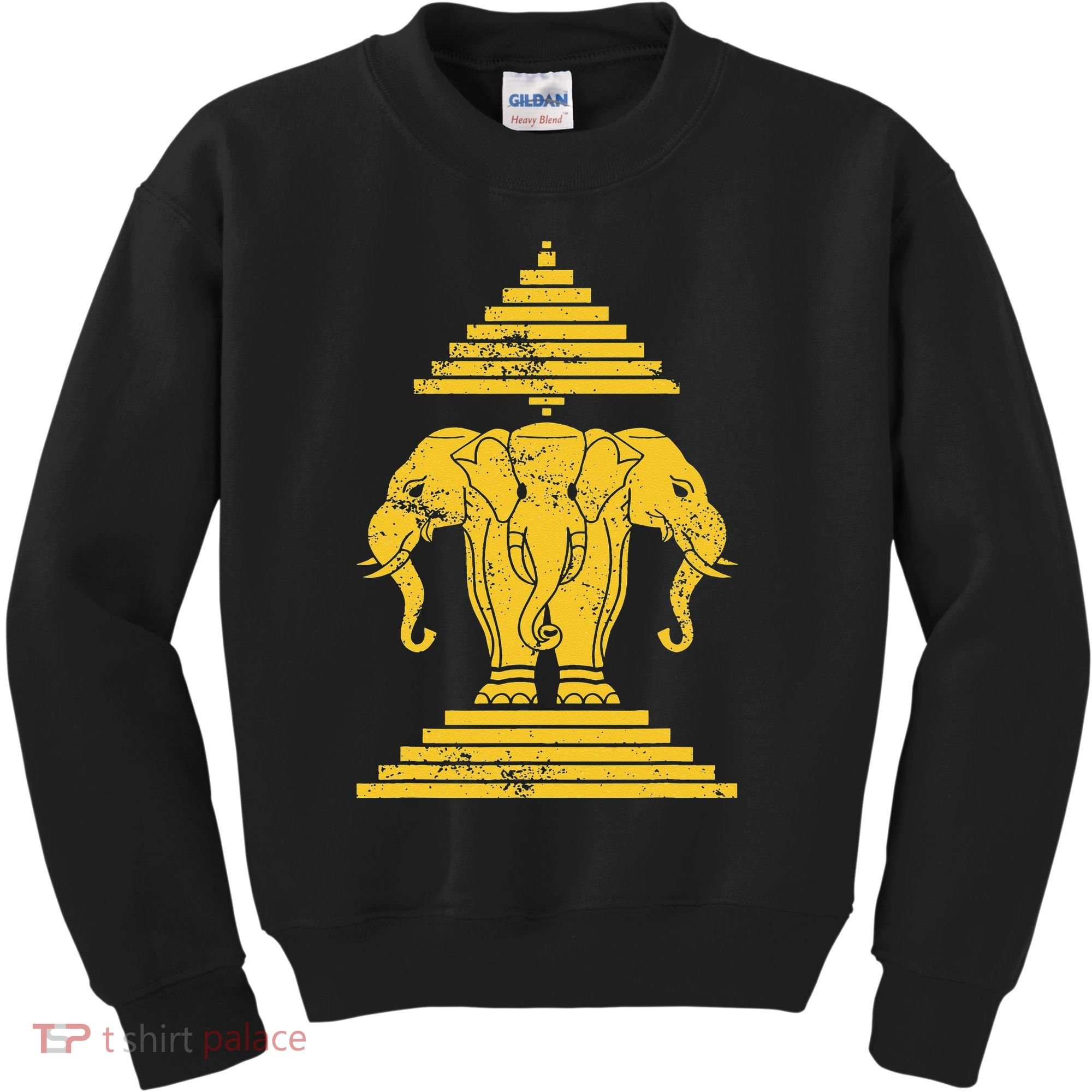 Erawan Laos Kingdom Three Headed Elephant Kids Sweatshirt