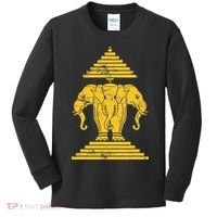 Erawan Laos Kingdom Three Headed Elephant Kids Long Sleeve Shirt thumb 0