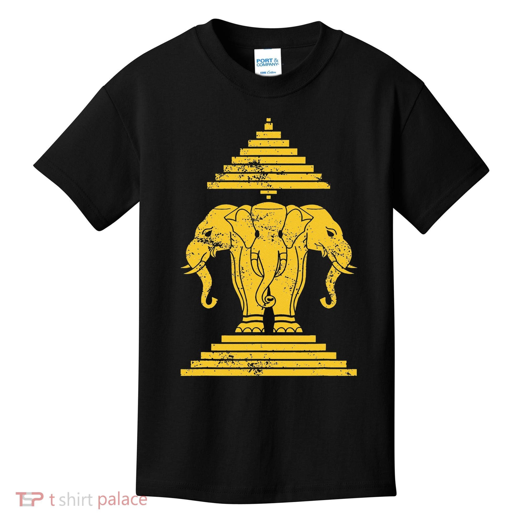 Erawan Laos Kingdom Three Headed Elephant Kids T-Shirt