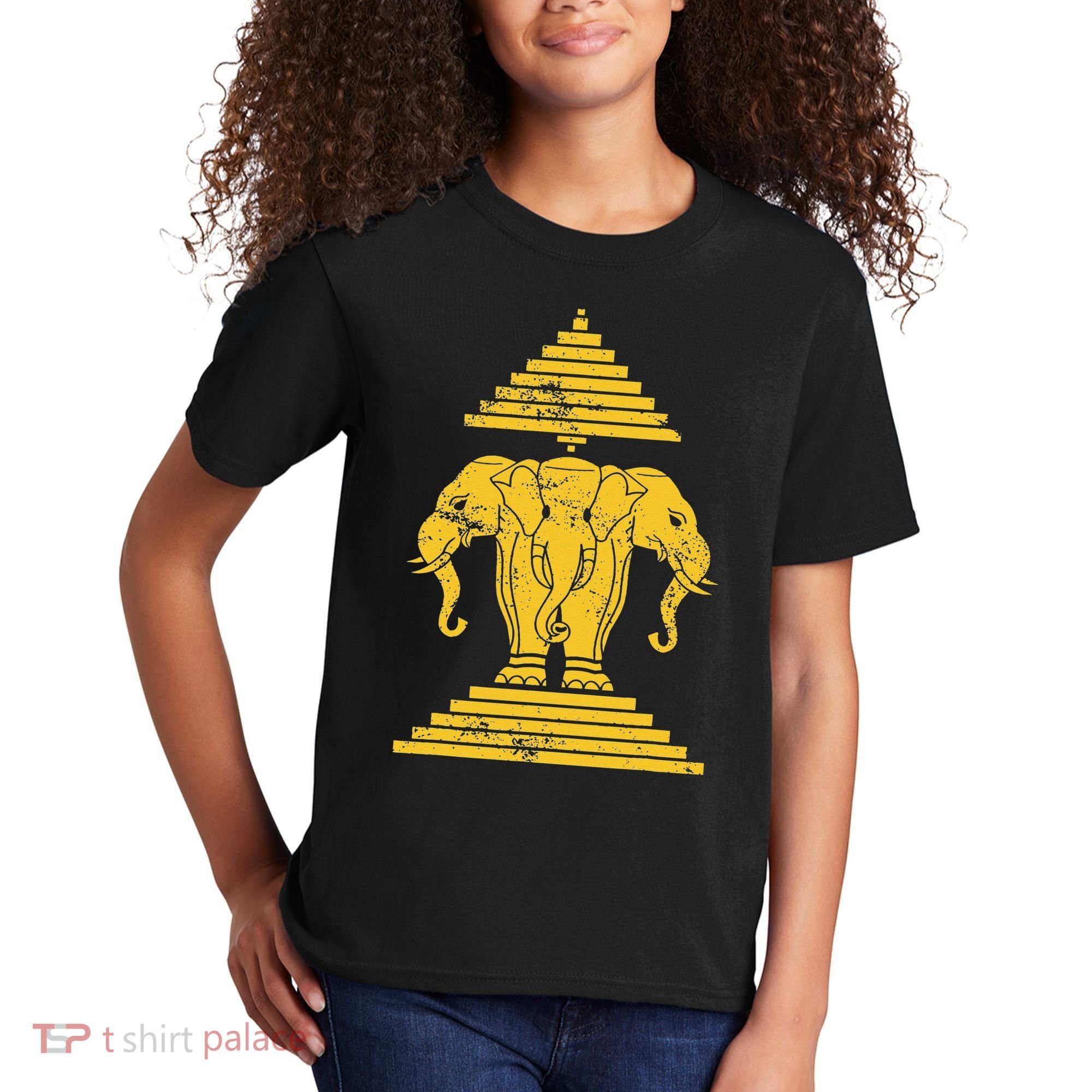 Erawan Laos Kingdom Three Headed Elephant Kids T-Shirt