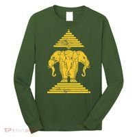 Erawan Laos Kingdom Three Headed Elephant Long Sleeve Shirt thumb 0