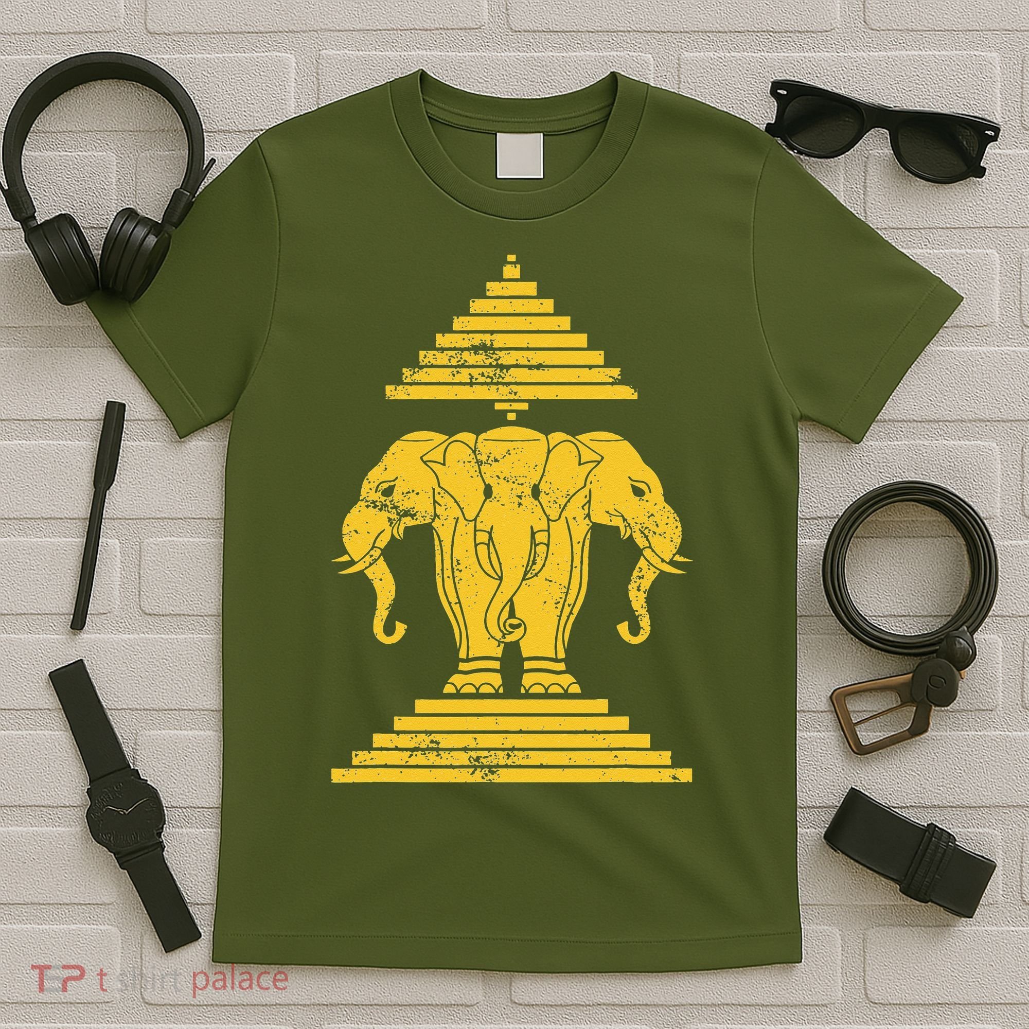 Erawan Laos Kingdom Three Headed Elephant T-Shirt