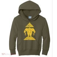 Erawan Laos Kingdom Three Headed Elephant Kids Hoodie thumb 0