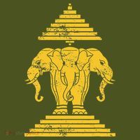 Erawan Laos Kingdom Three Headed Elephant Kids Hoodie thumb 2
