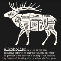 Elkoholism Elk Hunting USA-Made Doggie Bandana thumb 2