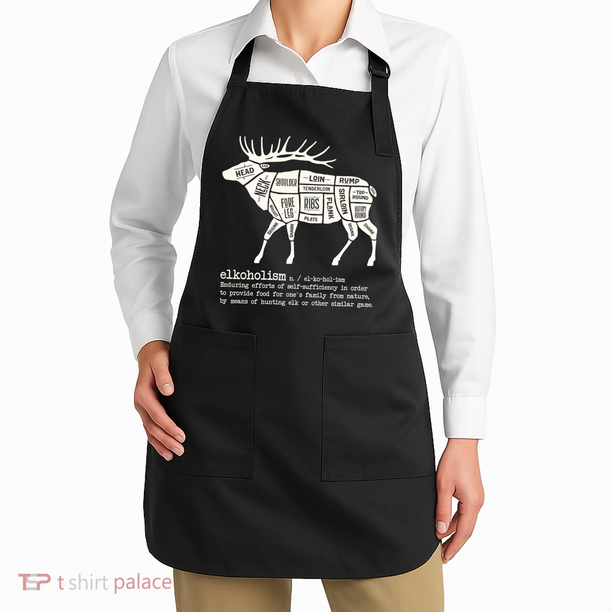 Elkoholism Elk Hunting Apron