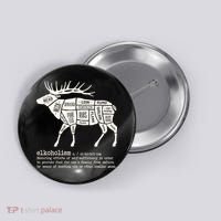 Elkoholism Elk Hunting Button thumb 0