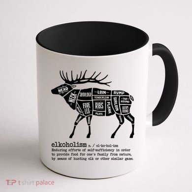 Elkoholism Elk Hunting Coffee Mug back