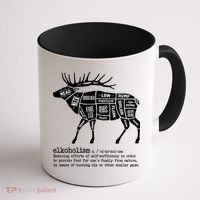 Elkoholism Elk Hunting Coffee Mug thumb 1