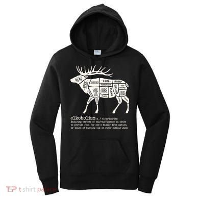Elkoholism Elk Hunting Women's Hoodie